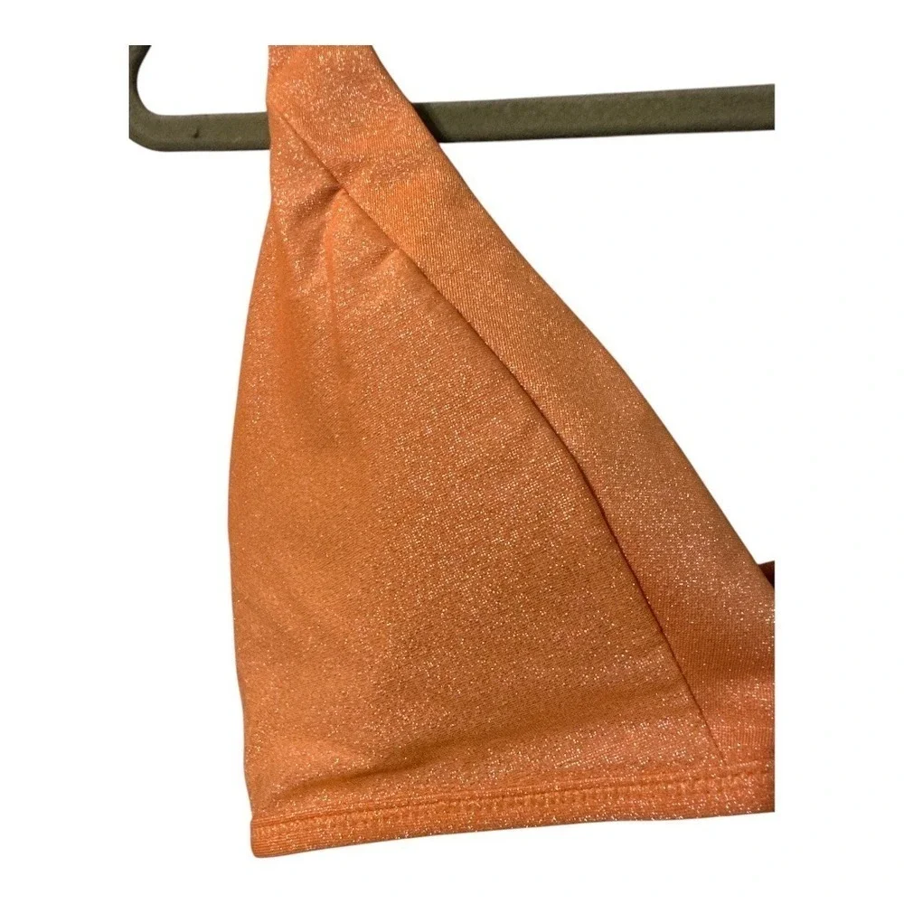 PQ Peach Metallic Skylar Bikini Top, Large - Picture 3 of 7